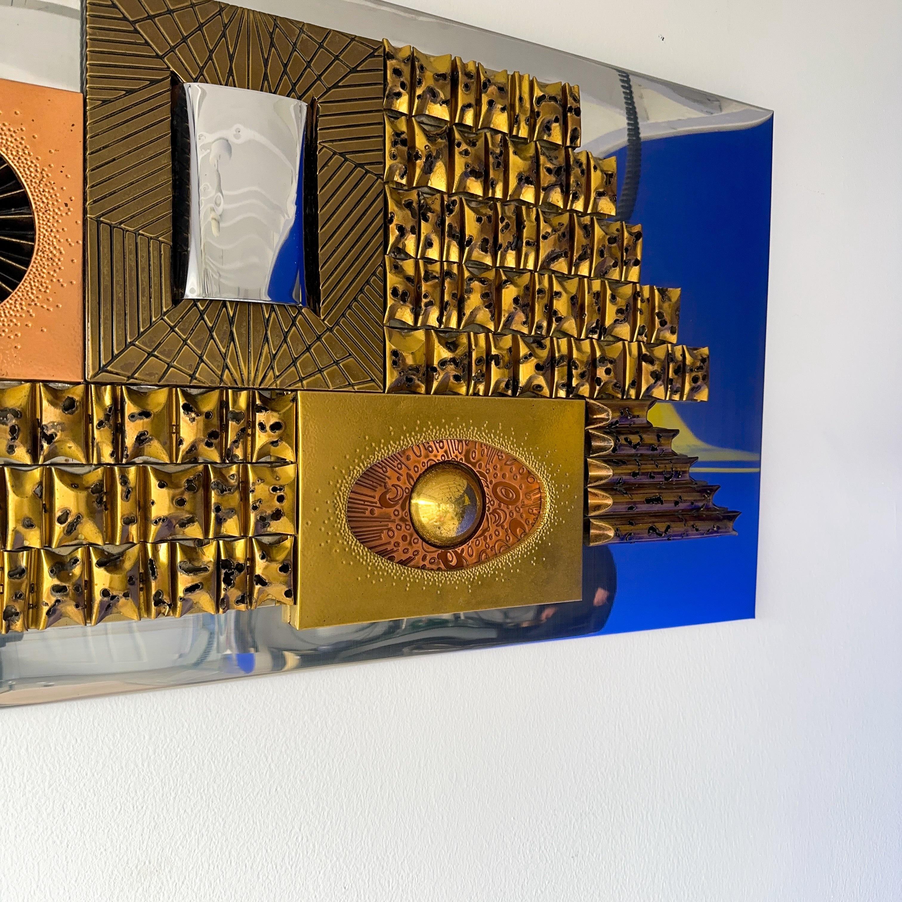 Unknown Mid Century Brutalist Wall Sculpture Attributed to Paul Vanders For Sale