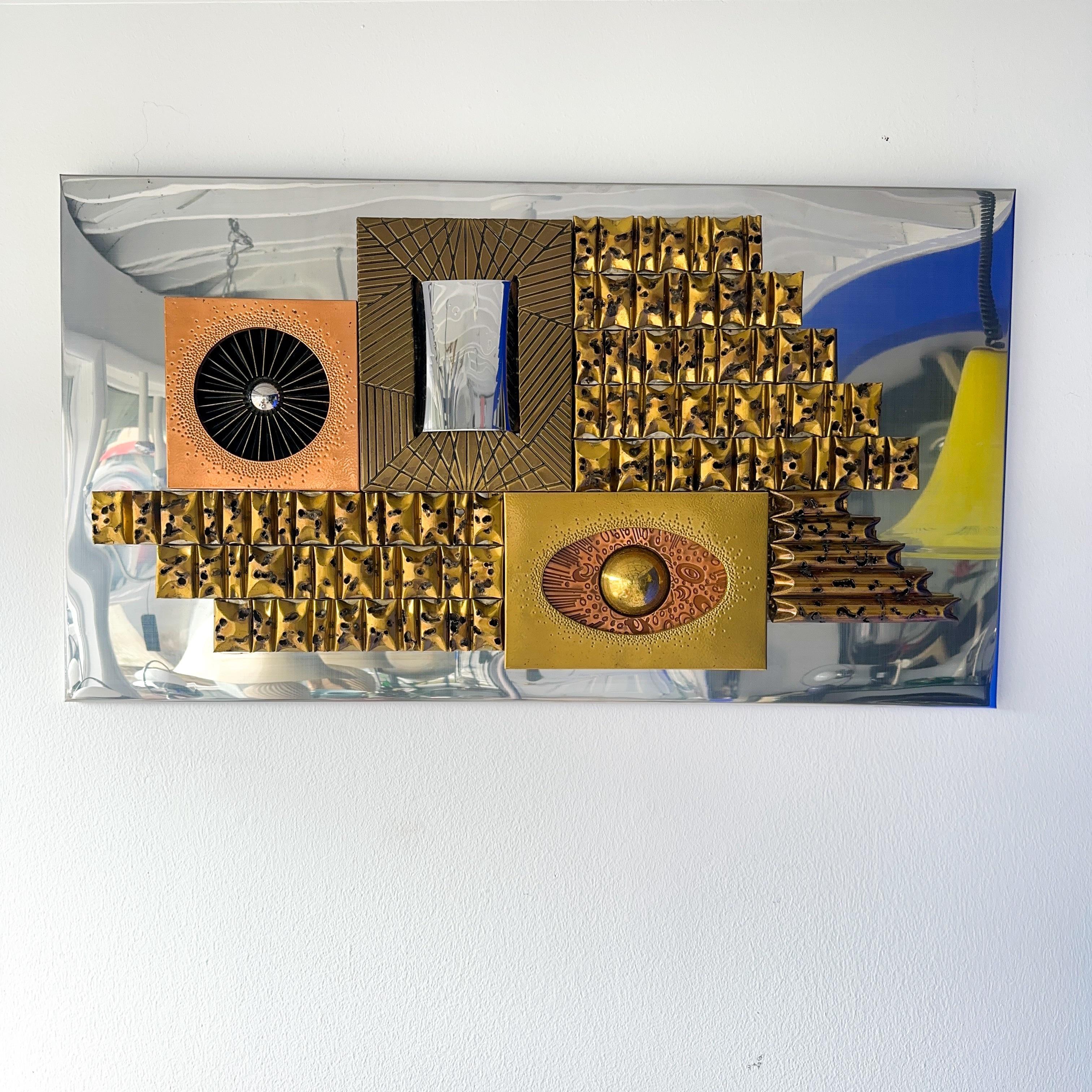 Mid Century Brutalist Wall Sculpture Attributed to Paul Vanders In Good Condition For Sale In Westfield, NJ