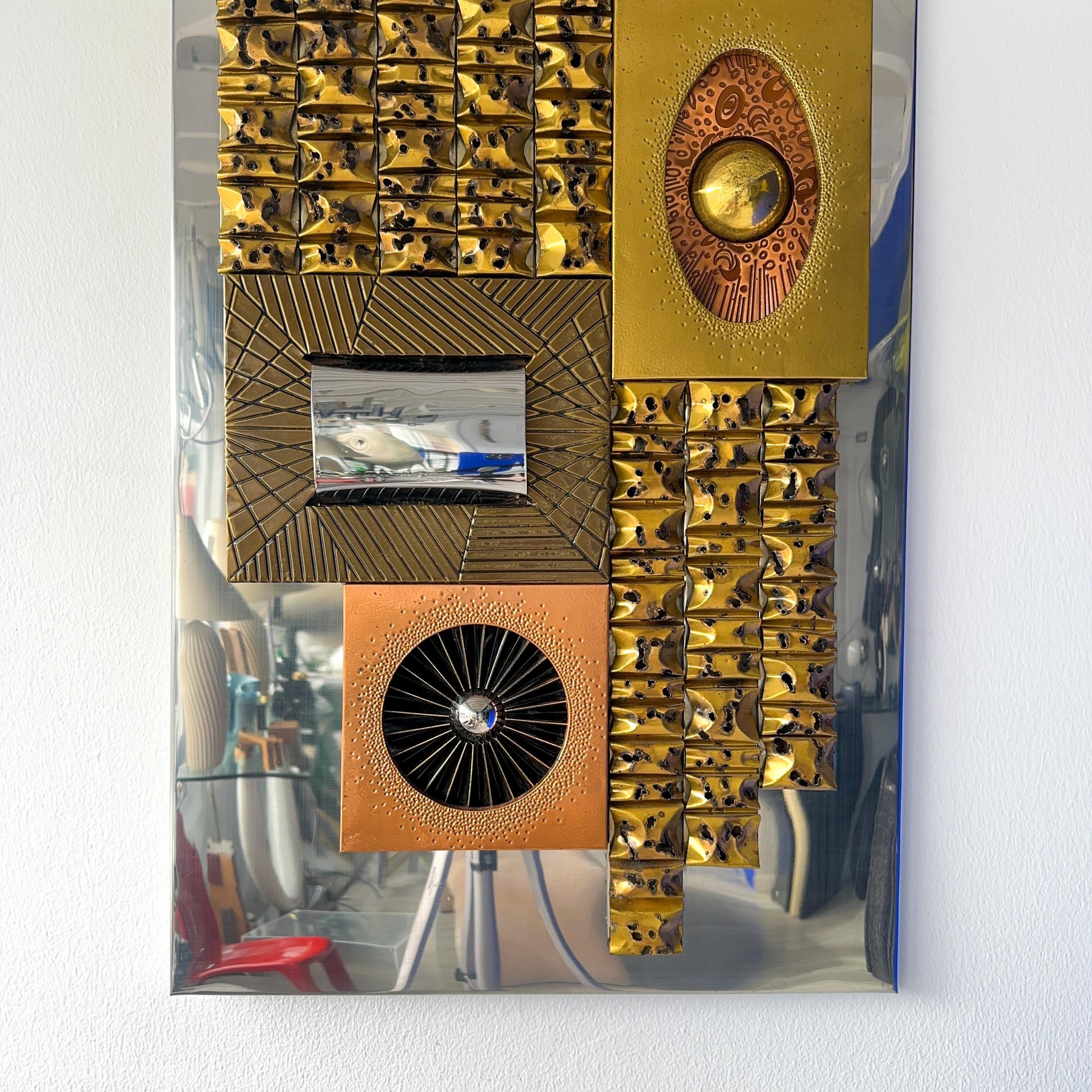 Mid Century Brutalist Wall Sculpture Attributed to Paul Vanders For Sale 1