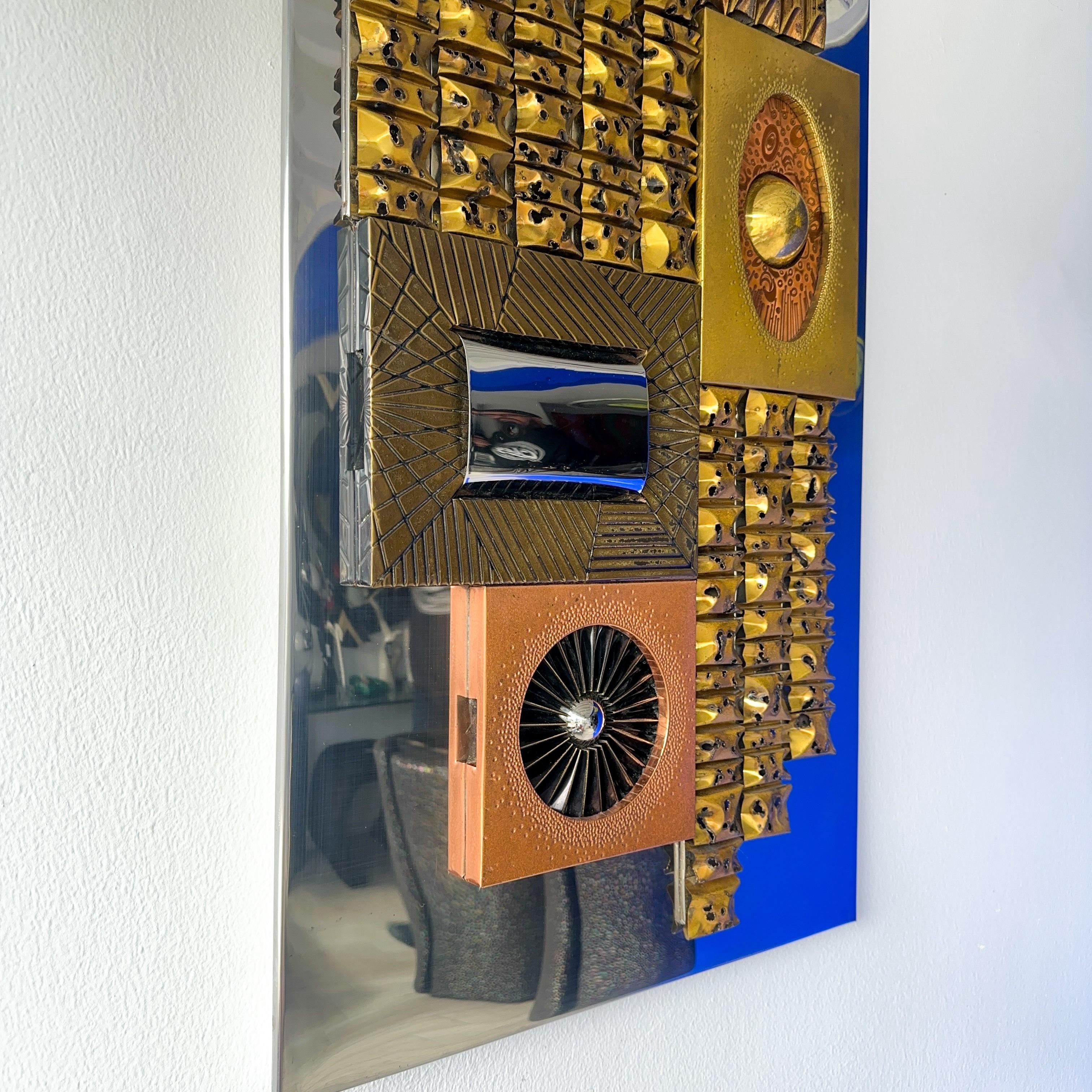 Mid Century Brutalist Wall Sculpture Attributed to Paul Vanders For Sale 3
