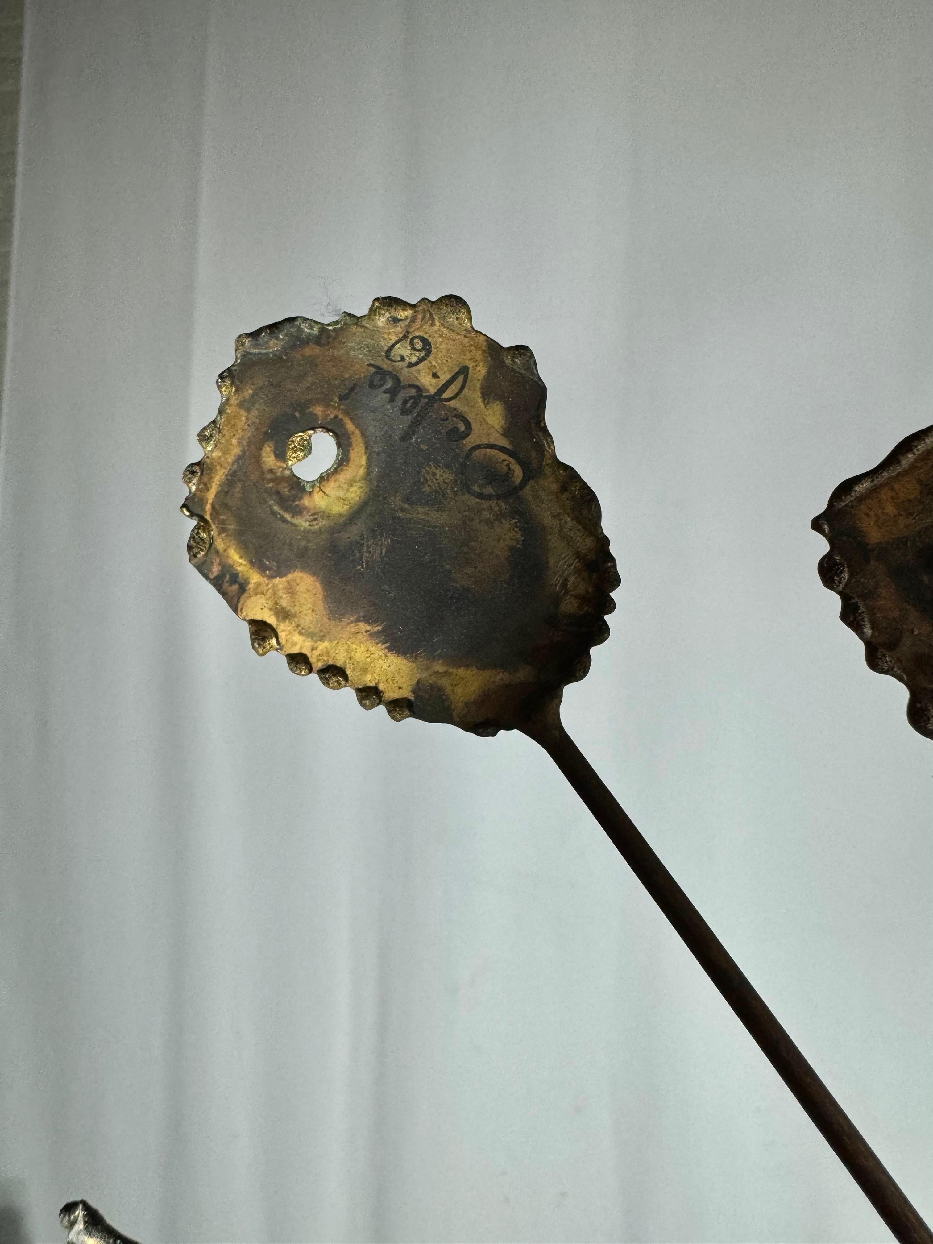 American Mid Century Brutalist Wall Sculpture by Curtis Jere. metal & resin inserts. For Sale