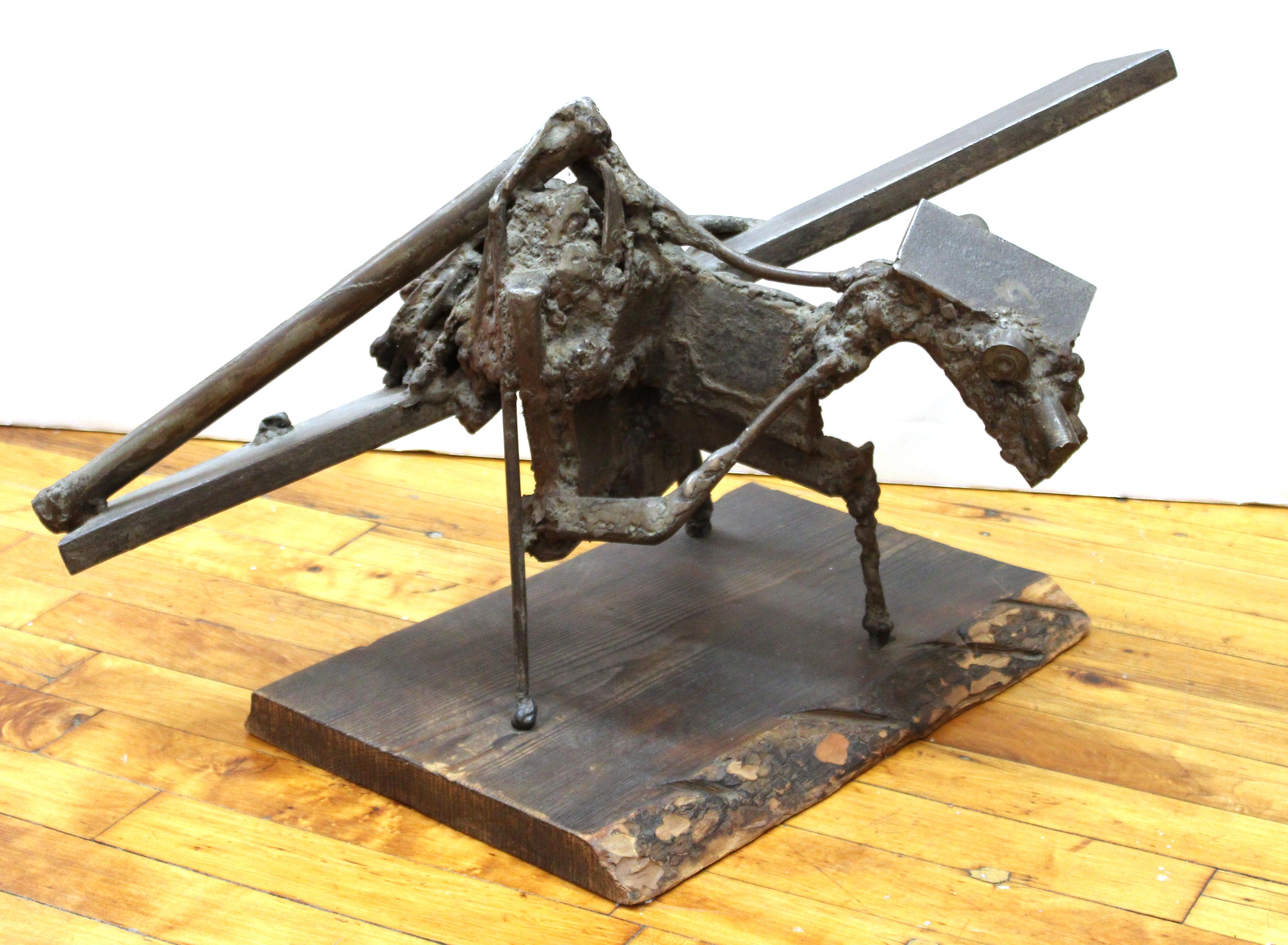 Escultura abstracta de ensamblaje de metal soldado Brutalista de mediados de siglo Estadounidense en venta