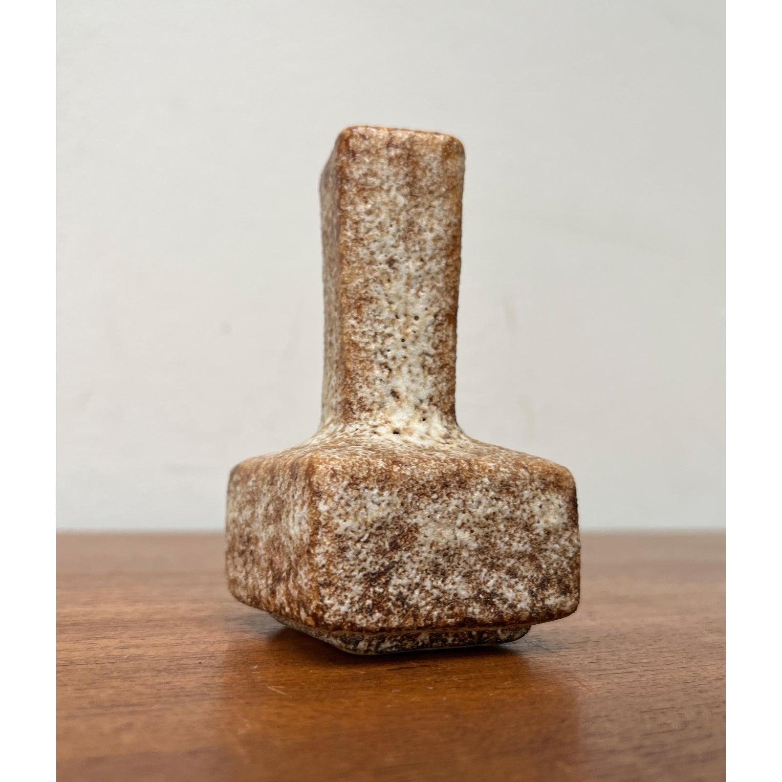 Mid-Century Brutalist West German Pottery Fat Lava Vase, 1960s For Sale 5