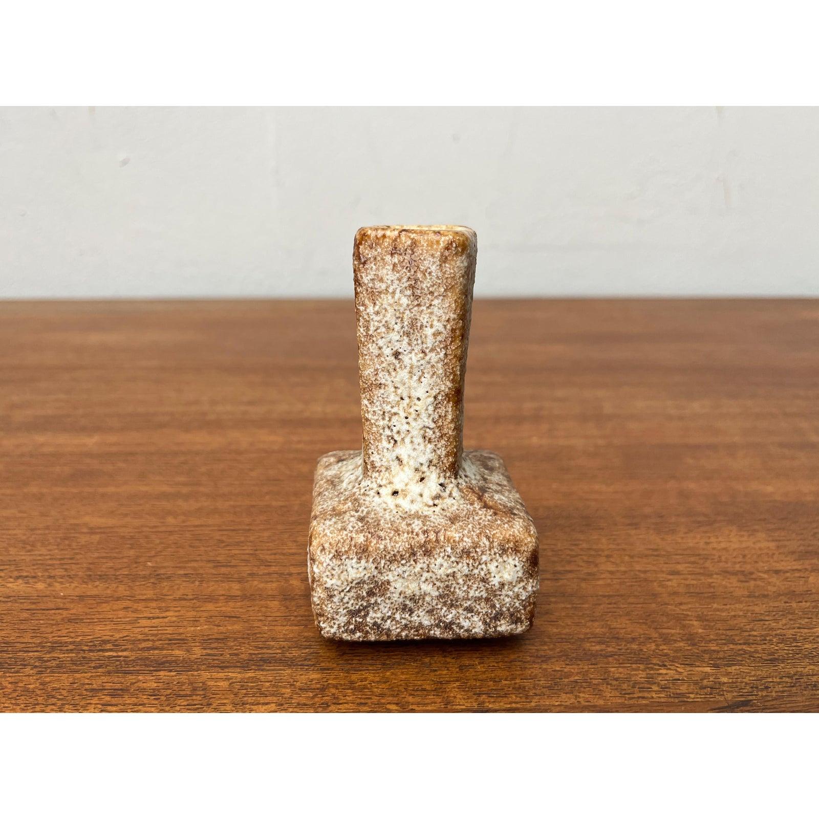 Mid-Century Brutalist West German Pottery Fat Lava Vase, 1960s For Sale 1