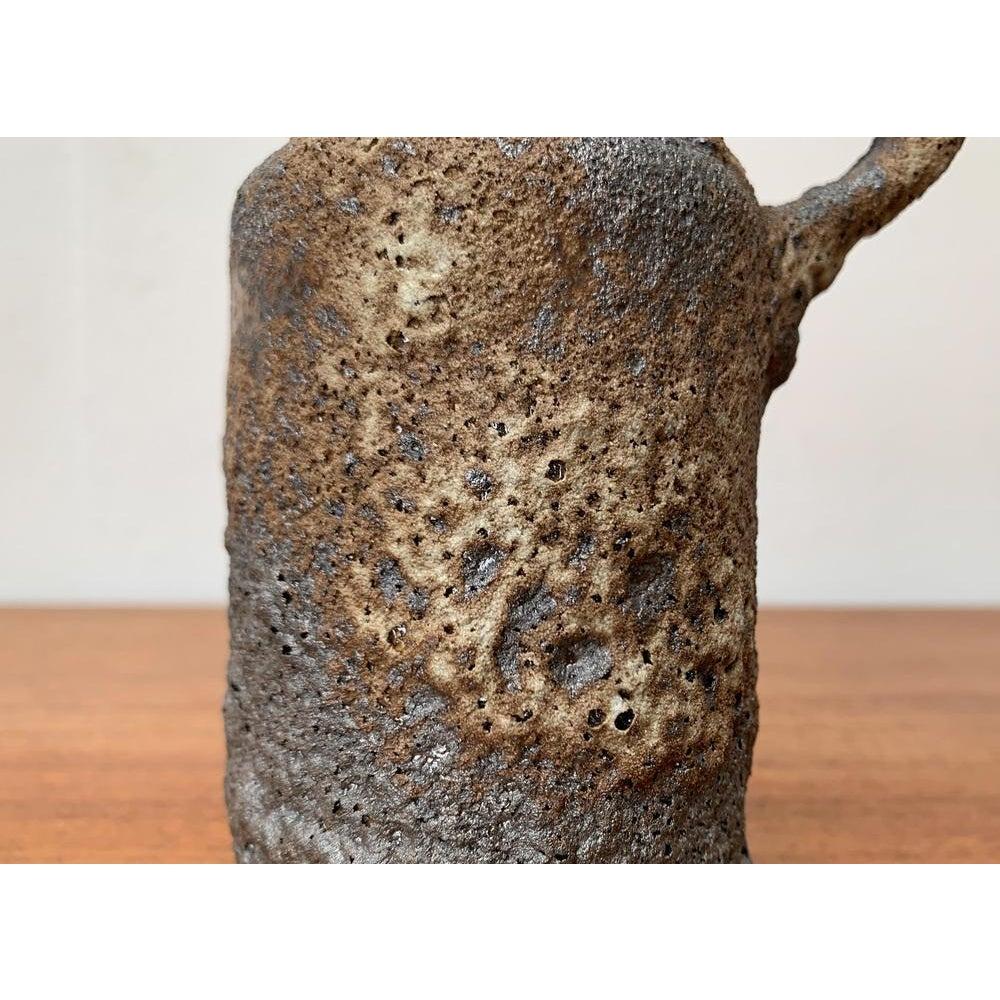 Mid-Century Brutalist West German Pottery WGP Fat Lava Vase, 1960s For Sale 5