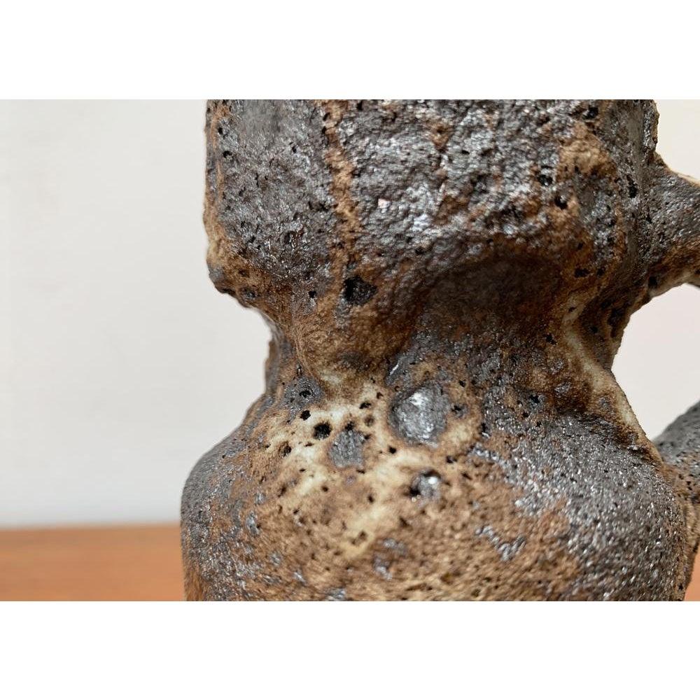 Mid-Century Brutalist West German Pottery WGP Fat Lava Vase, 1960s For Sale 7