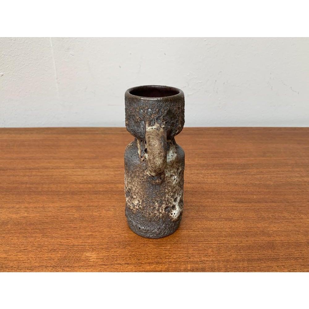 Mid-Century Brutalist West German Pottery WGP Fat Lava Vase, 1960s In Excellent Condition For Sale In Hamburg, DE