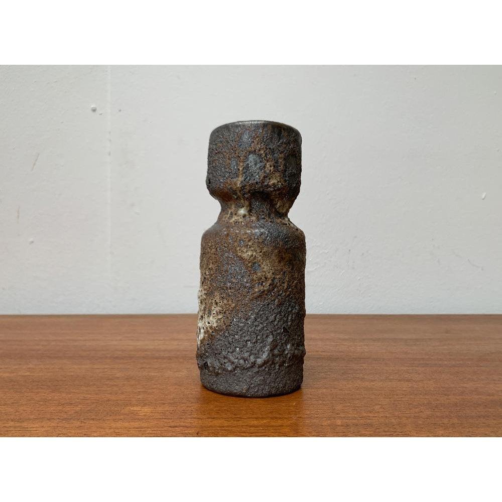 20th Century Mid-Century Brutalist West German Pottery WGP Fat Lava Vase, 1960s For Sale