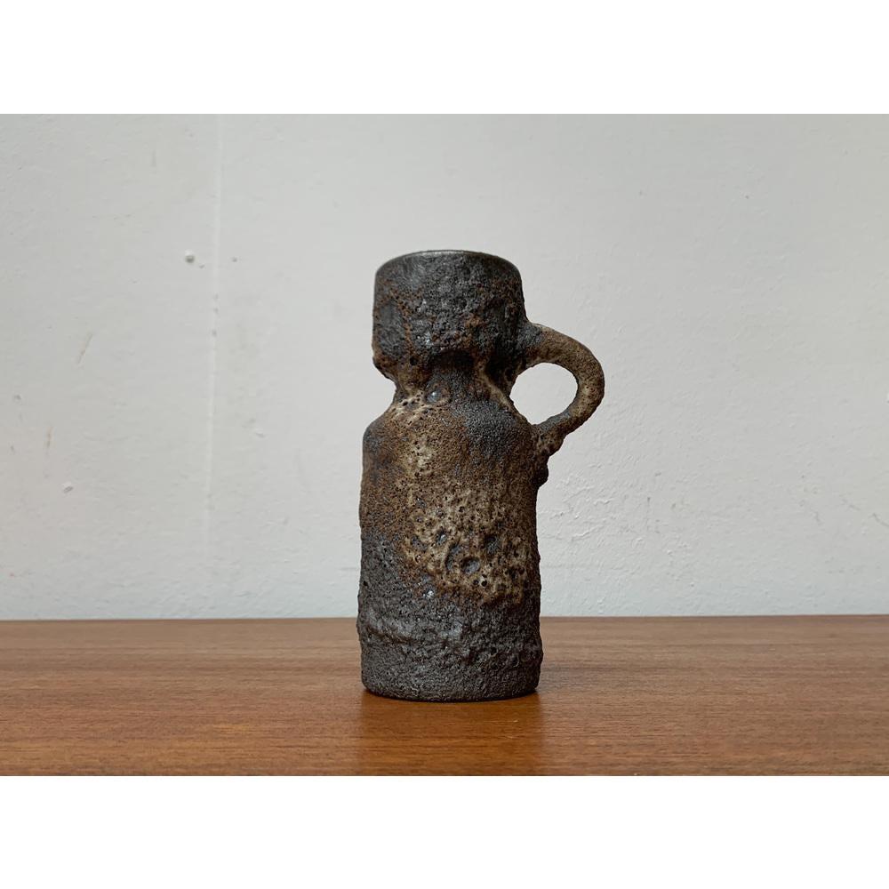 Mid-Century Brutalist West German Pottery WGP Fat Lava Vase, 1960s For Sale 1