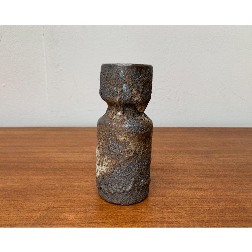 Mid-Century Brutalist West German Pottery WGP Fat Lava Vase, 1960s For Sale 2