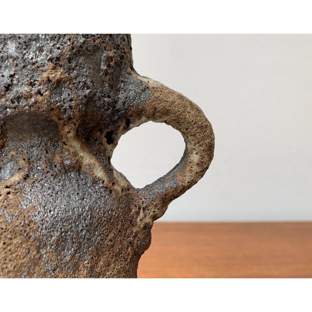 Mid-Century Brutalist West German Pottery WGP Fat Lava Vase, 1960s For Sale 4