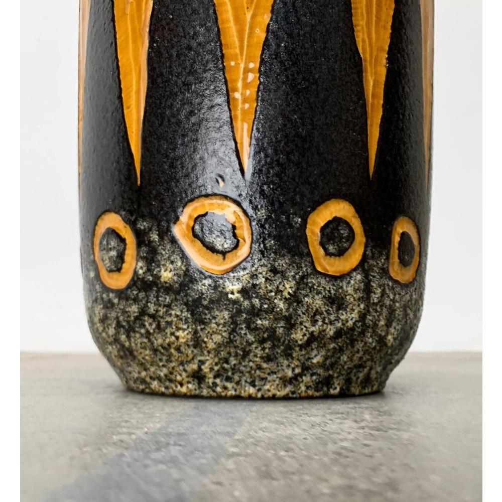 Mid-Century Modern Mid-Century Brutalist West German Pottery WGP Floor Vase from Scheurich, 1960s For Sale