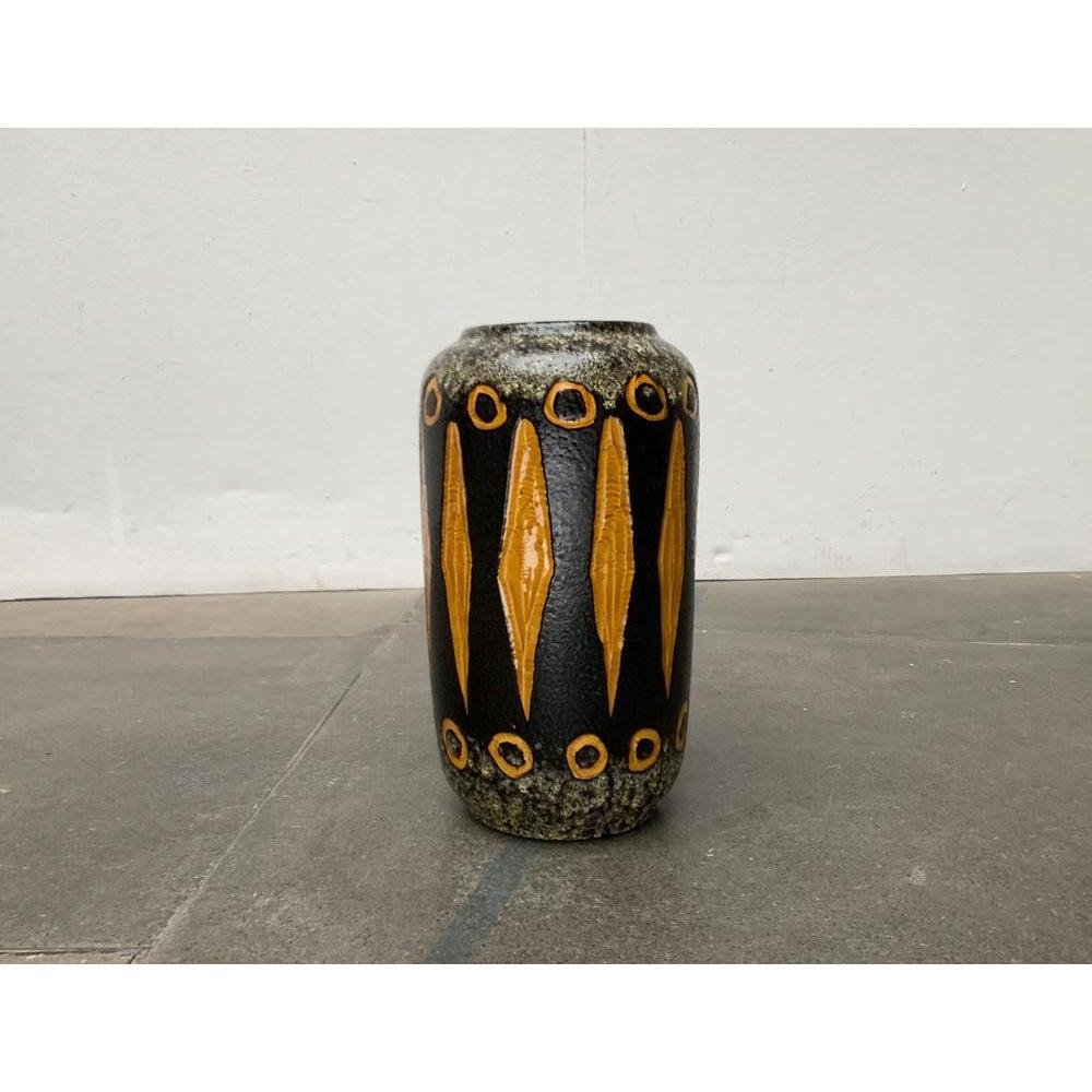 Mid-Century Brutalist West German Pottery WGP Floor Vase from Scheurich, 1960s For Sale 1