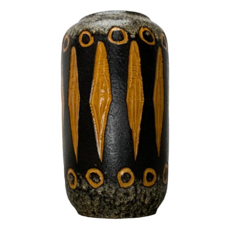 Vaso da terra WGP in ceramica brutalista di metà secolo di Scheurich, anni '60