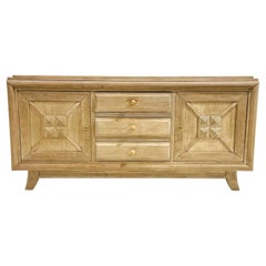 Mid-Century Brutalist Wooden Sideboard in Style of Charles Dudouyt