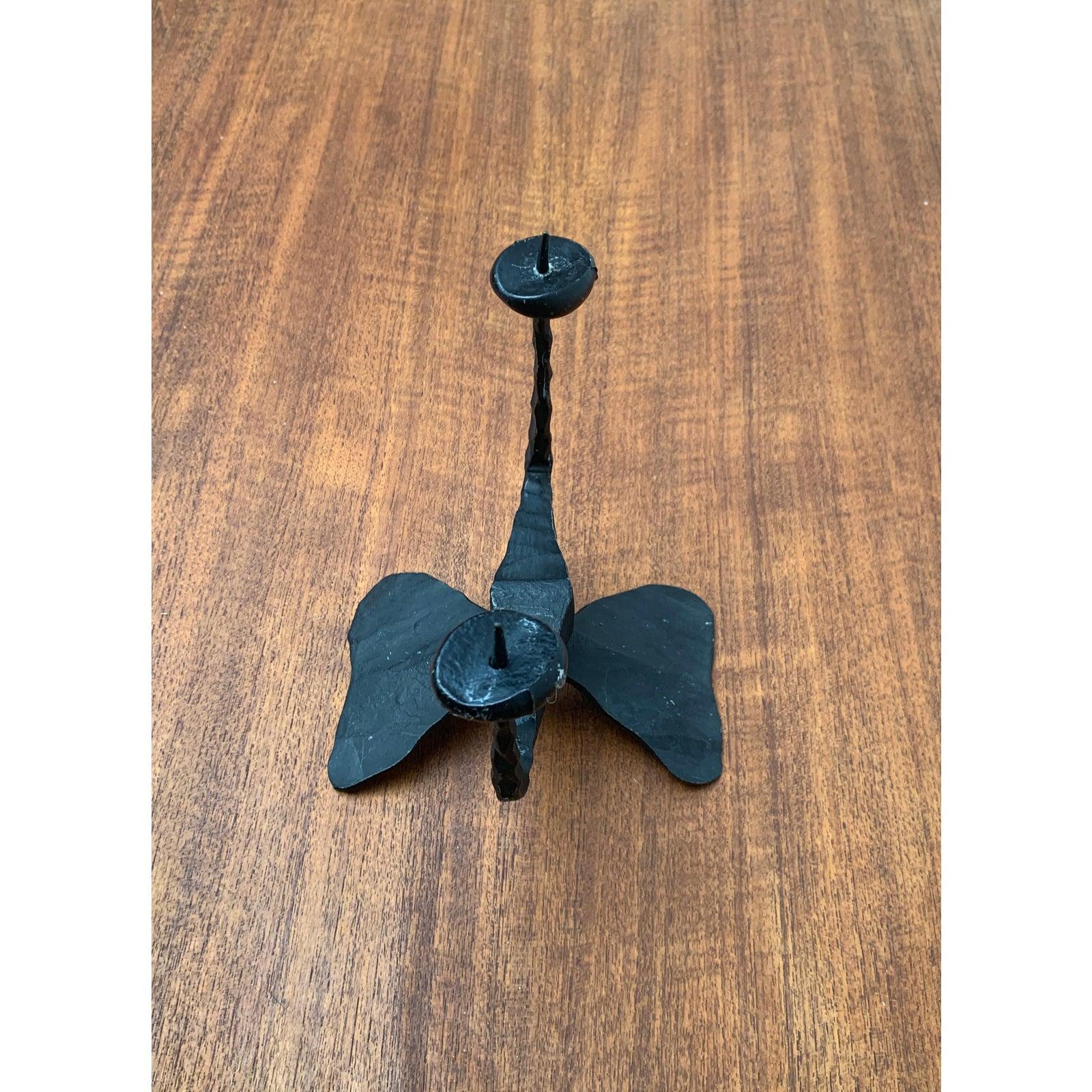 Mid-Century Brutalist Wrought Iron Candle Holder by David Palombo, 1960s For Sale 6