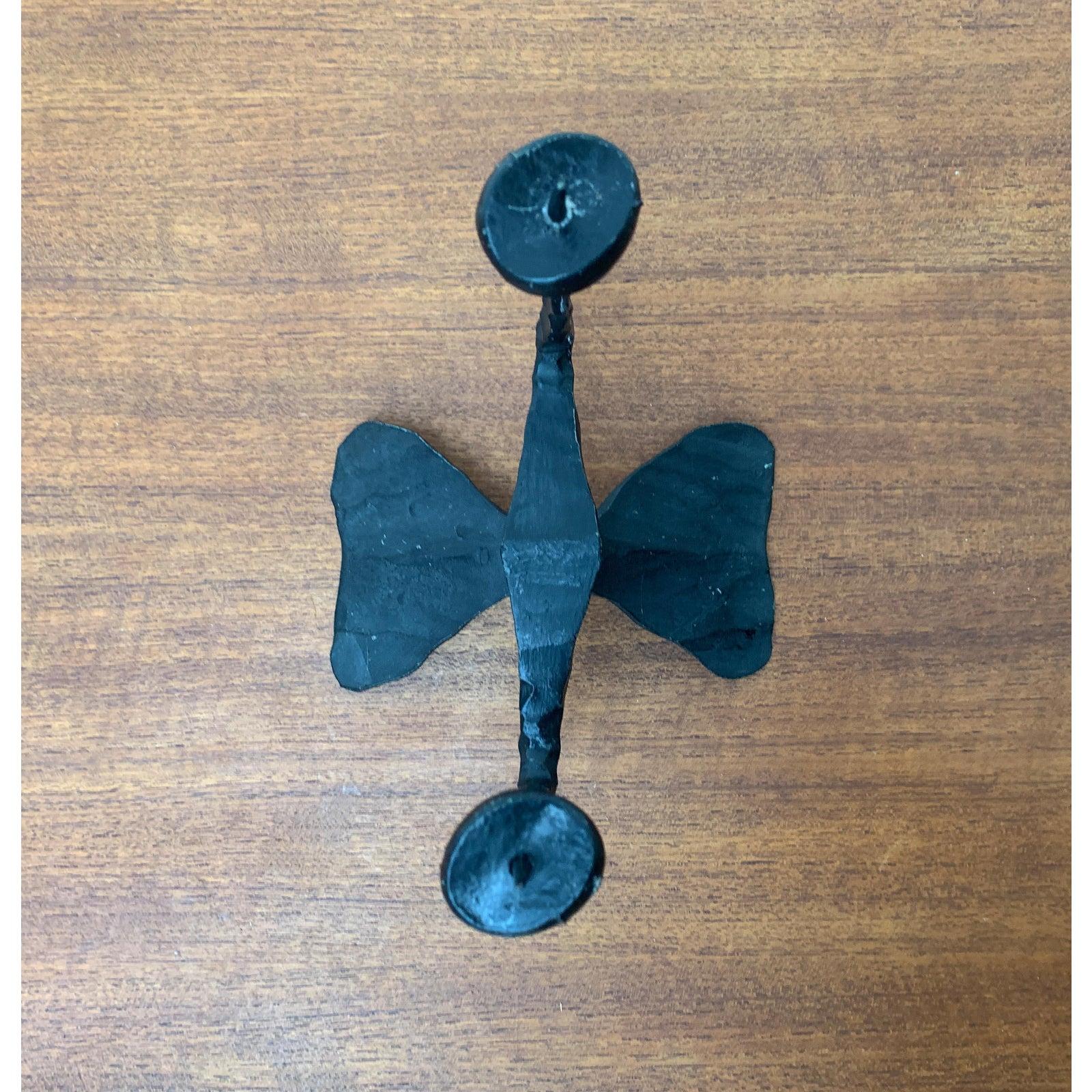 Mid-Century Brutalist Wrought Iron Candle Holder by David Palombo, 1960s In Excellent Condition For Sale In Hamburg, DE