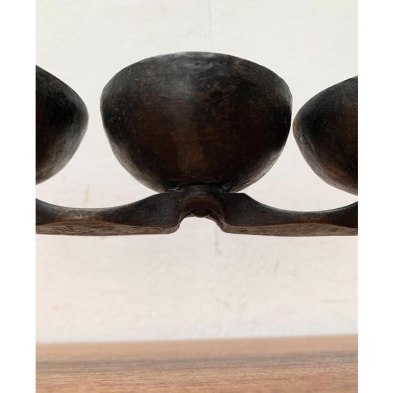 Mid-Century Brutalist Wrought Iron Candleholder, 1960s For Sale 6