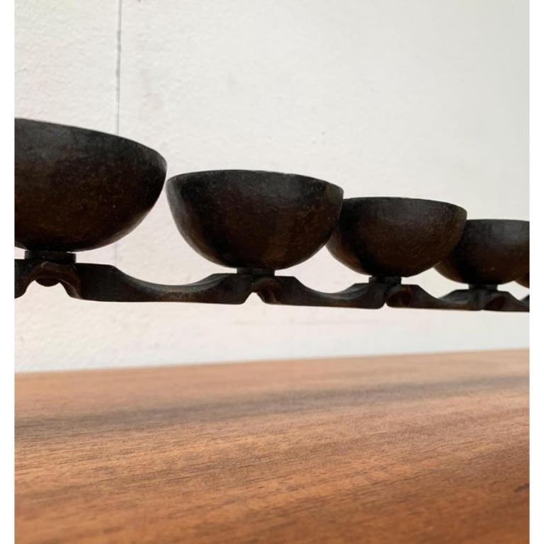 Mid-Century Brutalist Wrought Iron Candleholder, 1960s For Sale 7