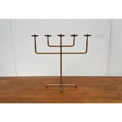 Mid-Century Brutalist Wrought Iron Candleholder, 1960s