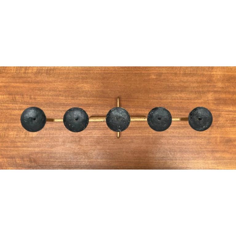 20th Century Mid-Century Brutalist Wrought Iron Candleholder, 1960s For Sale
