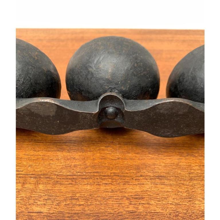20th Century Mid-Century Brutalist Wrought Iron Candleholder, 1960s For Sale