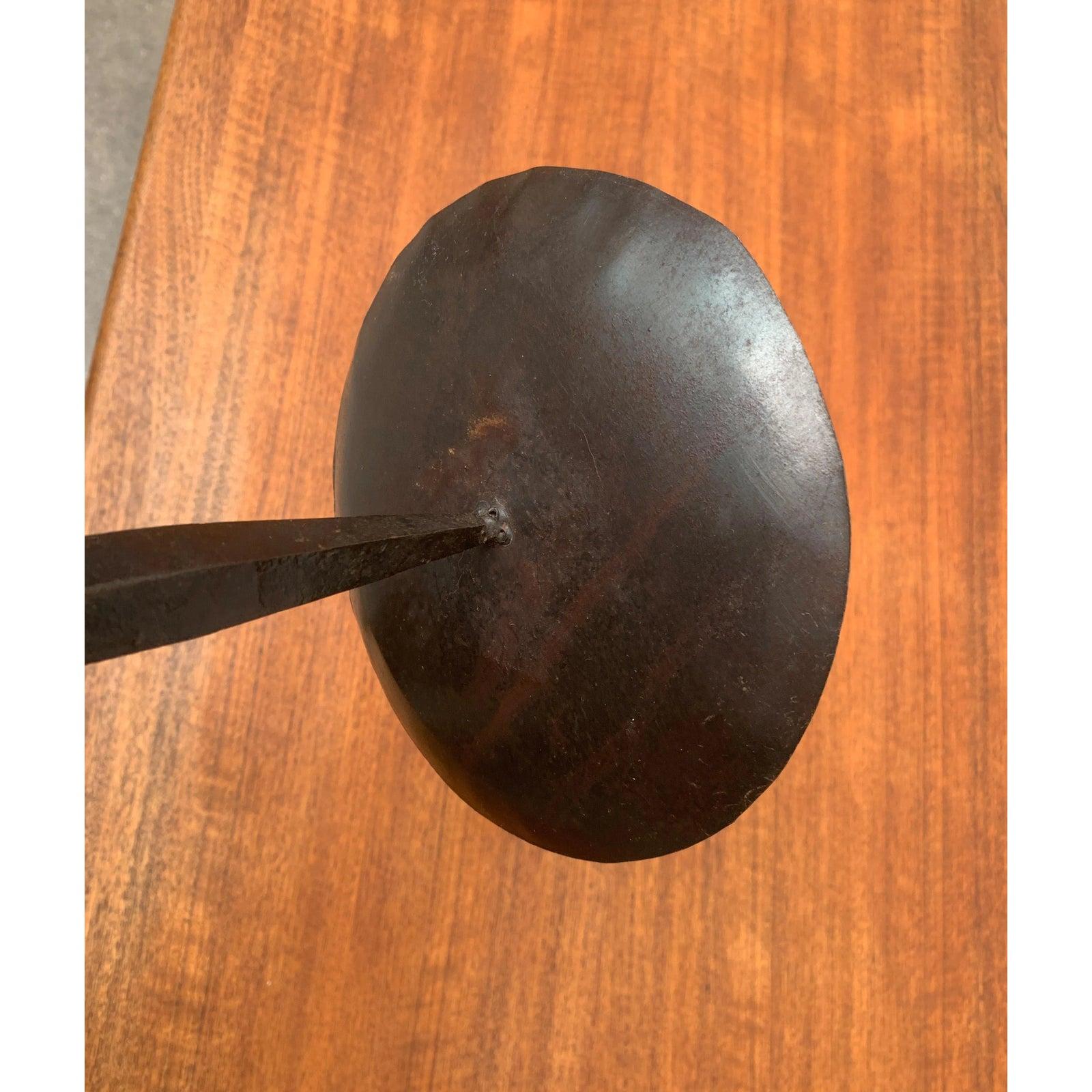 Mid-Century Brutalist Wrought Iron Candleholder, 1960s For Sale 3