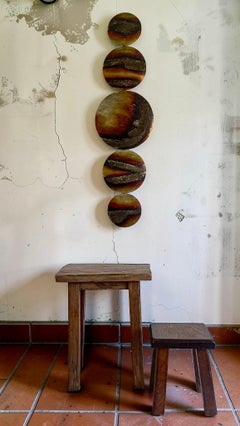 Brutalistische schmiedeeiserne Wandskulptur, handgefertigt in Spanien, 1970er Jahre