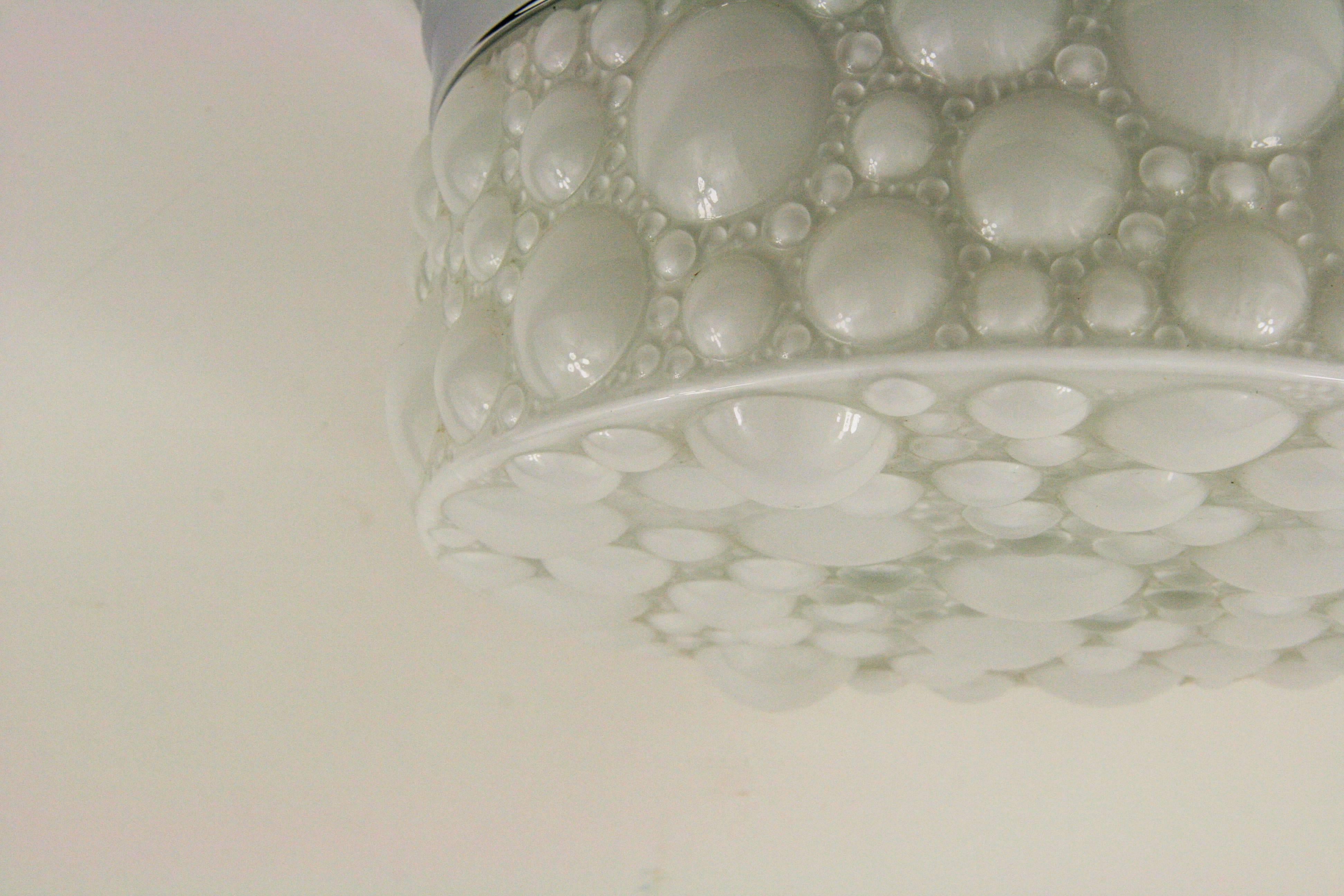 Late 20th Century Mid Century  Limburg  Bubble Glass Flush Mount(3 available} For Sale