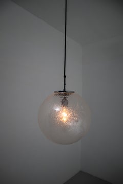 Midcentury Bubble Glass Globe Pendant by Glashütte Limburg , Germany, 1970s