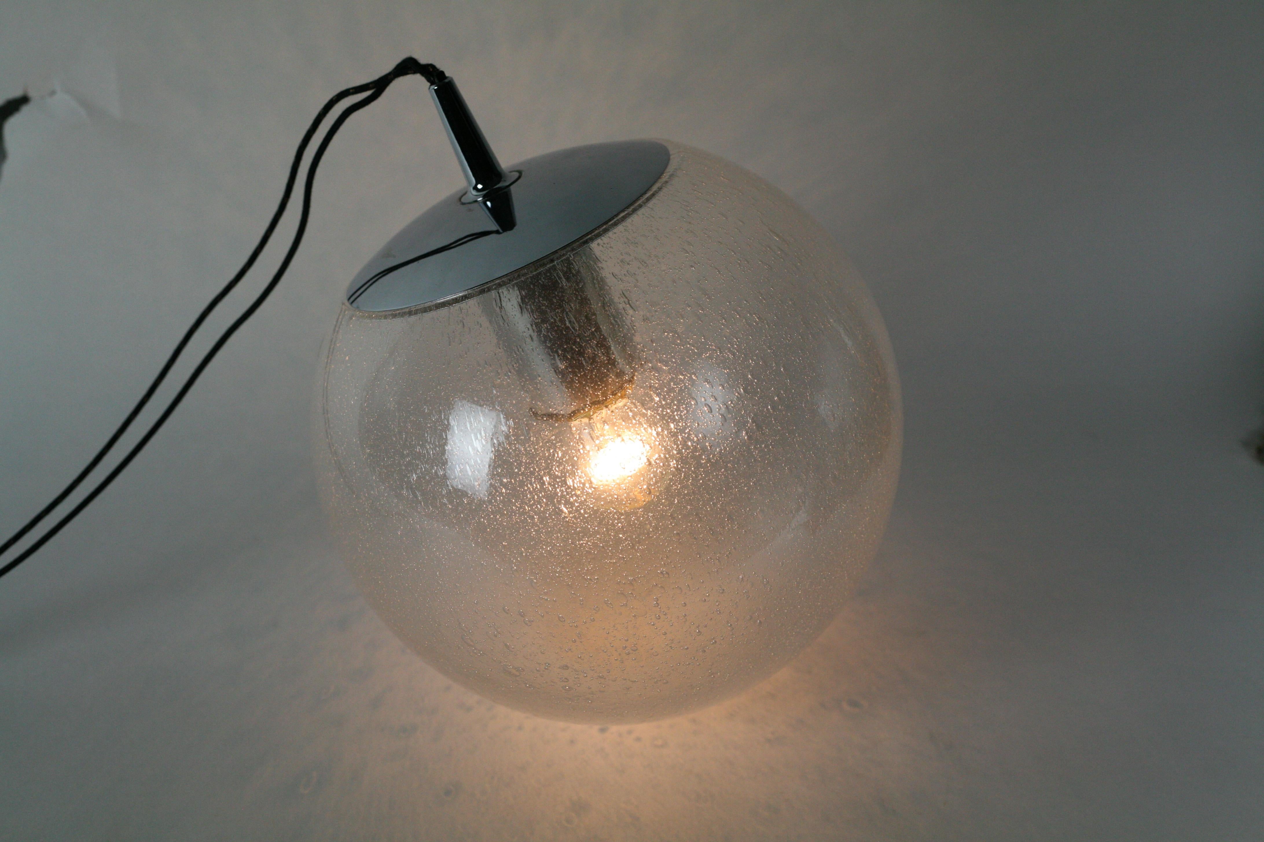 Midcentury Bubble Glass Kalmar/Putzler Glass Globe, 1960 Vienna Austria For Sale 7