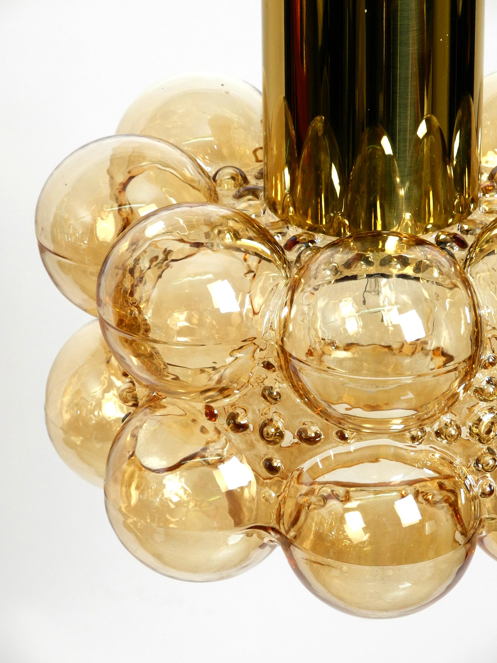 Midcentury Bubble Glass Pendant Ceiling Lamp by Helena Tynell for Limburg For Sale 3