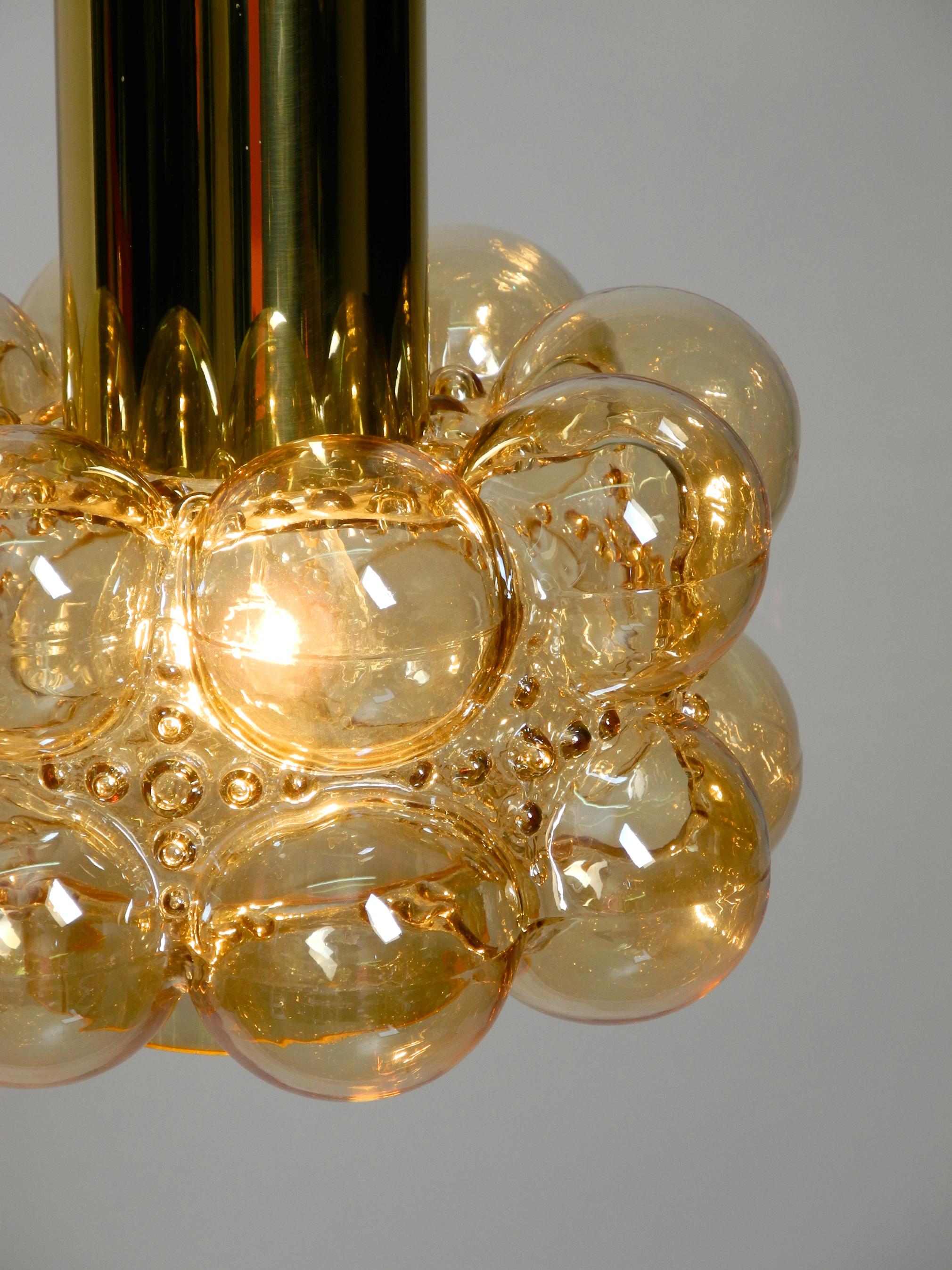 Midcentury Bubble Glass Pendant Ceiling Lamp by Helena Tynell for Limburg For Sale 11