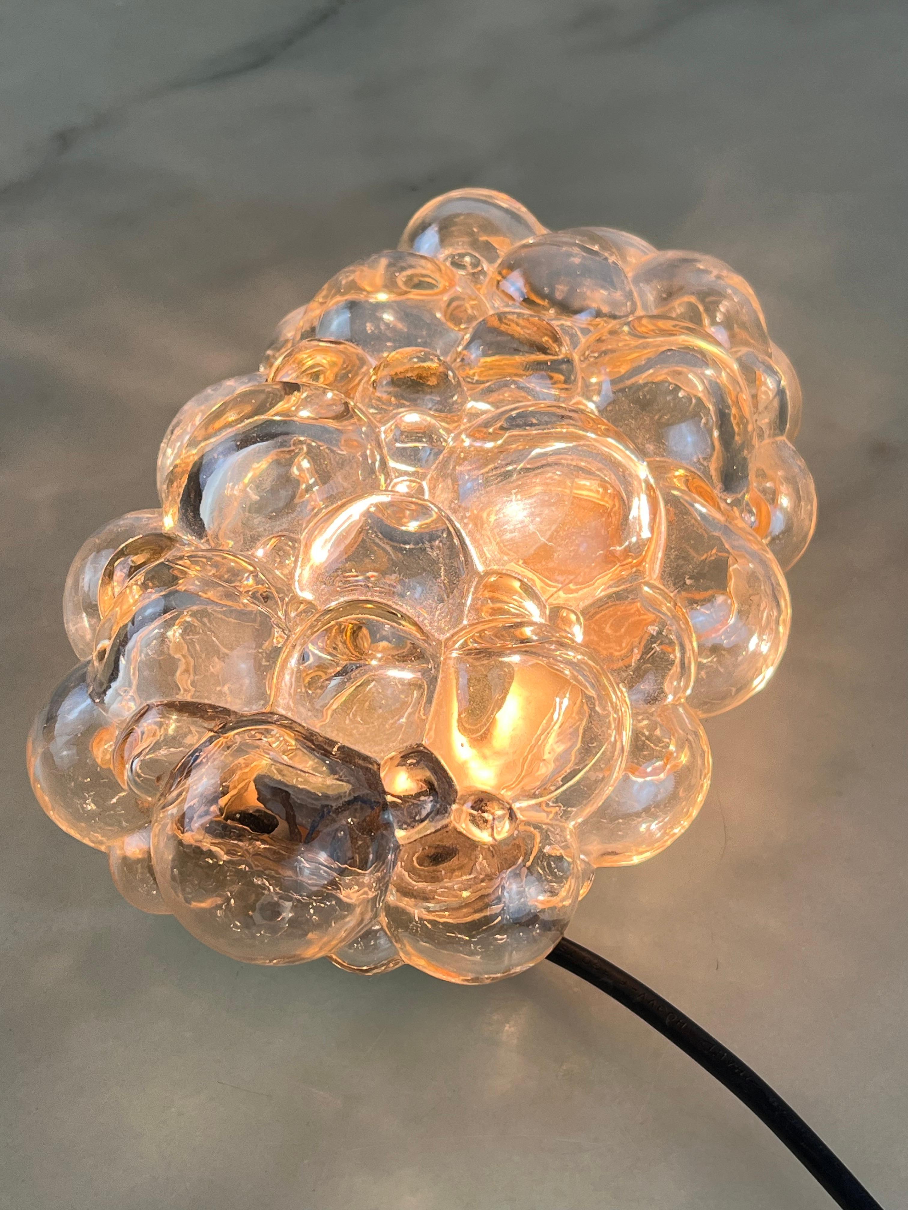 Mid-Century Bubble Glass Wall Lamp By Helena Tynell for Limburg 1960s In Good Condition For Sale In Palermo, IT