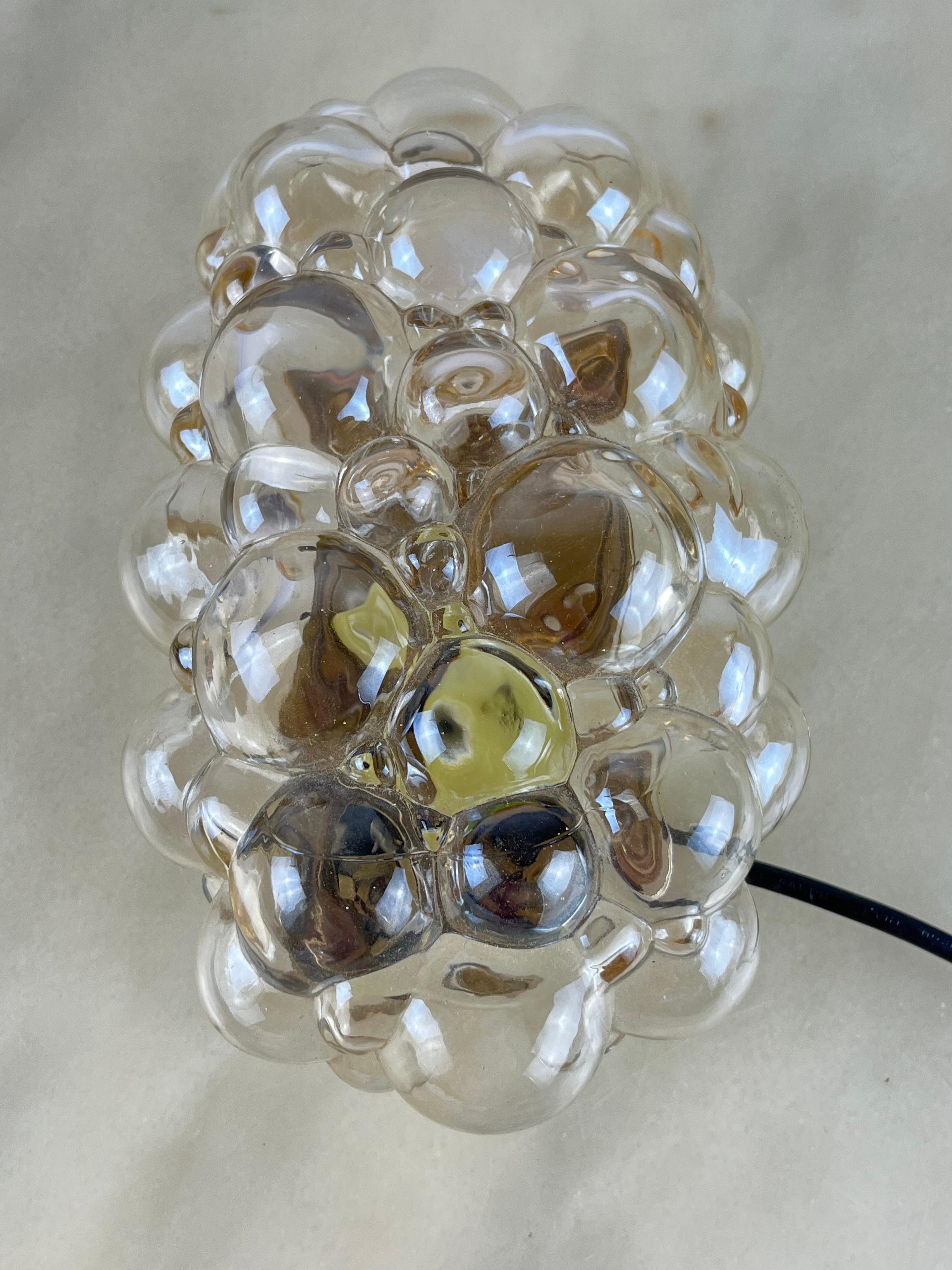 Metal Mid-Century Bubble Glass Wall Lamp By Helena Tynell for Limburg 1960s For Sale