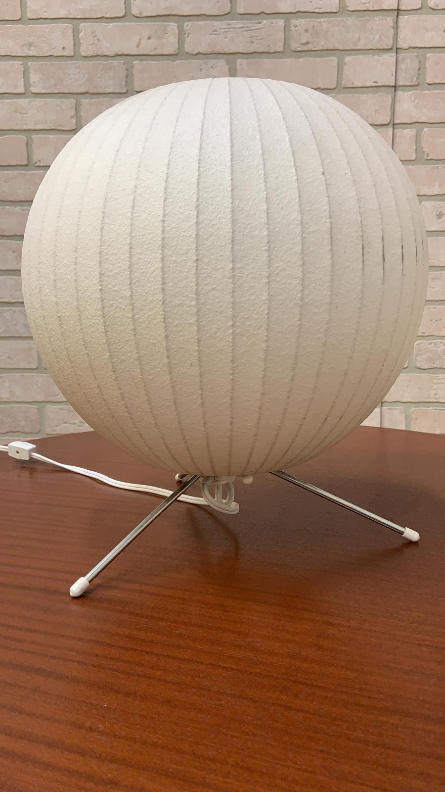 American Mid Century Bubble Lamp Ball Tripod Stand by George Nelson for Herman Miller