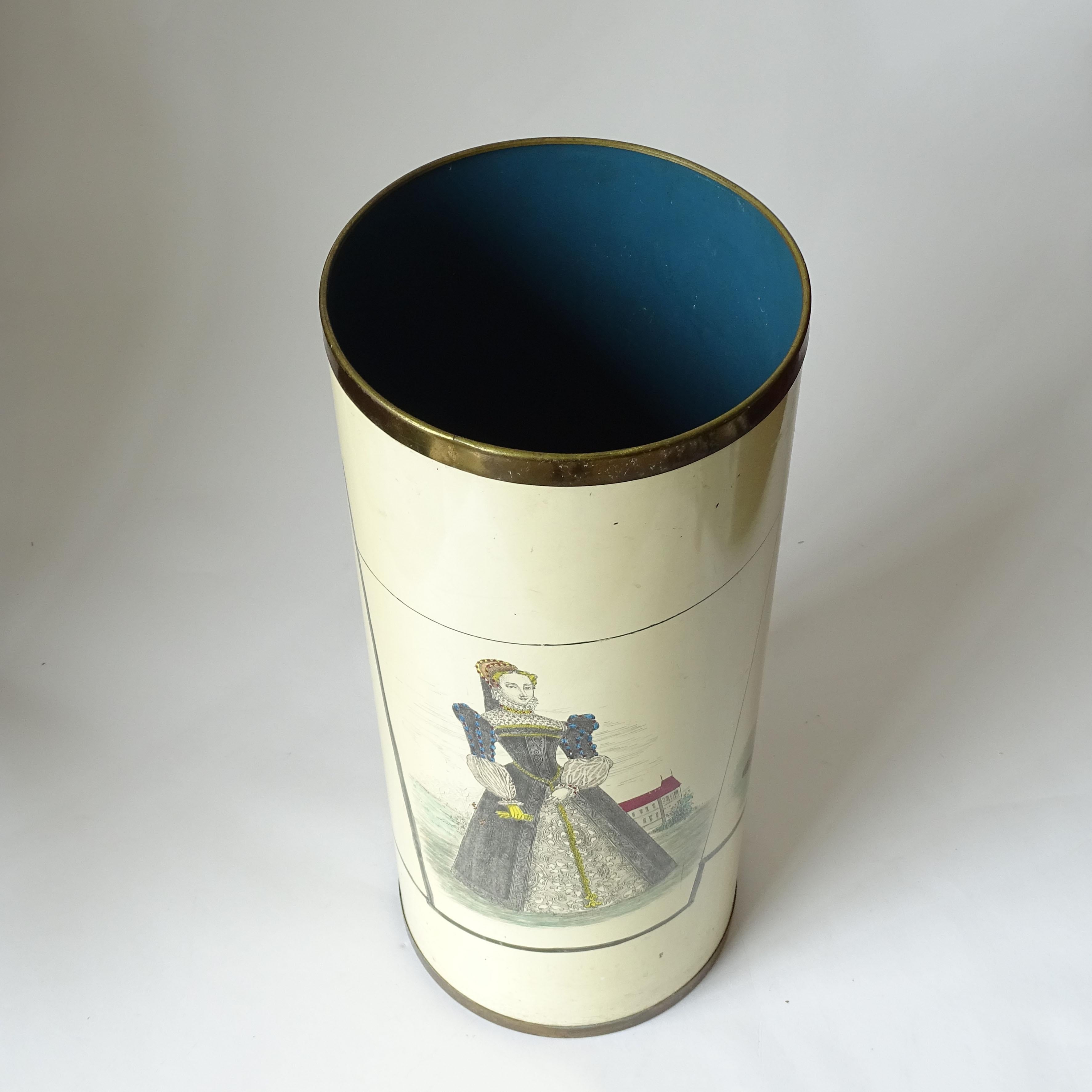 Mid-Century Modern Mid Century Bucciarelli Faux Fashion Sheets Umbrella Stand For Sale