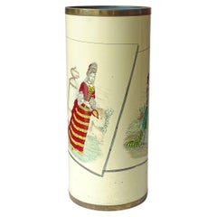 Bucciarelli, milieu du siècle, feuilles de faïence Stand Umbrella