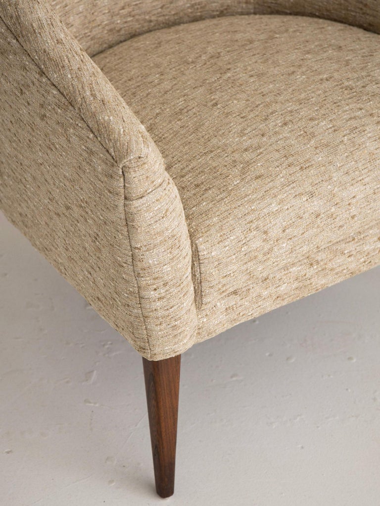 Mid Century Bucket Chair on Wood Legs For Sale at 1stDibs mid century