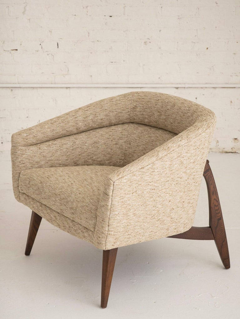 Mid Century Bucket Chair on Wood Legs For Sale at 1stDibs mid century