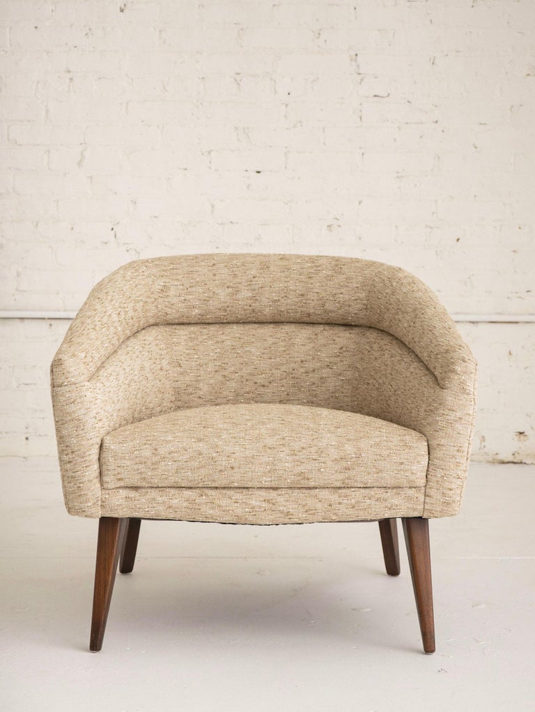 Mid Century Bucket Chair on Wood Legs For Sale at 1stDibs mid century