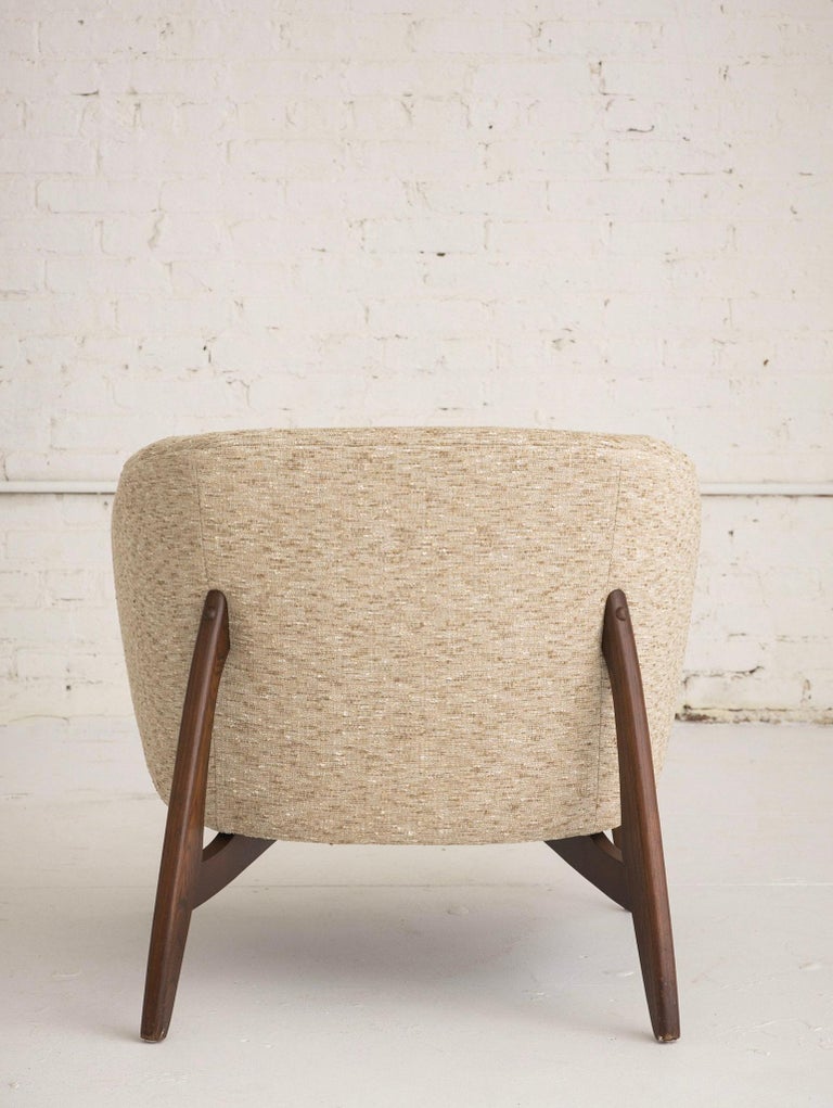 Mid Century Bucket Chair on Wood Legs For Sale at 1stDibs mid century
