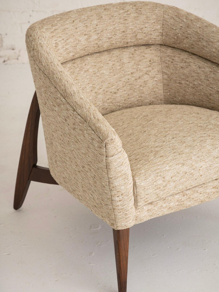 Mid Century Bucket Chair on Wood Legs For Sale at 1stDibs mid century