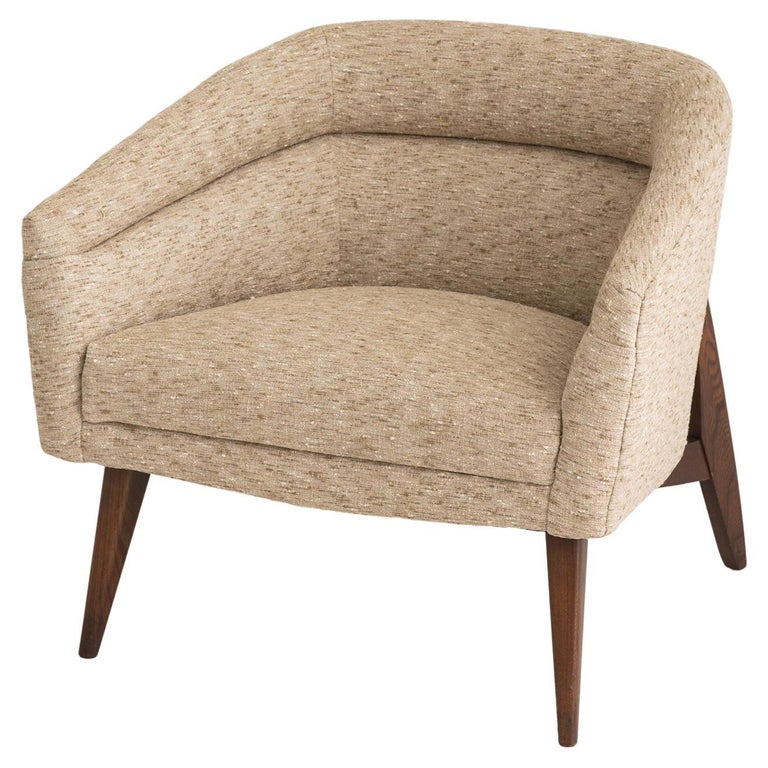 Mid Century Bucket Chair on Wood Legs For Sale at 1stDibs mid century