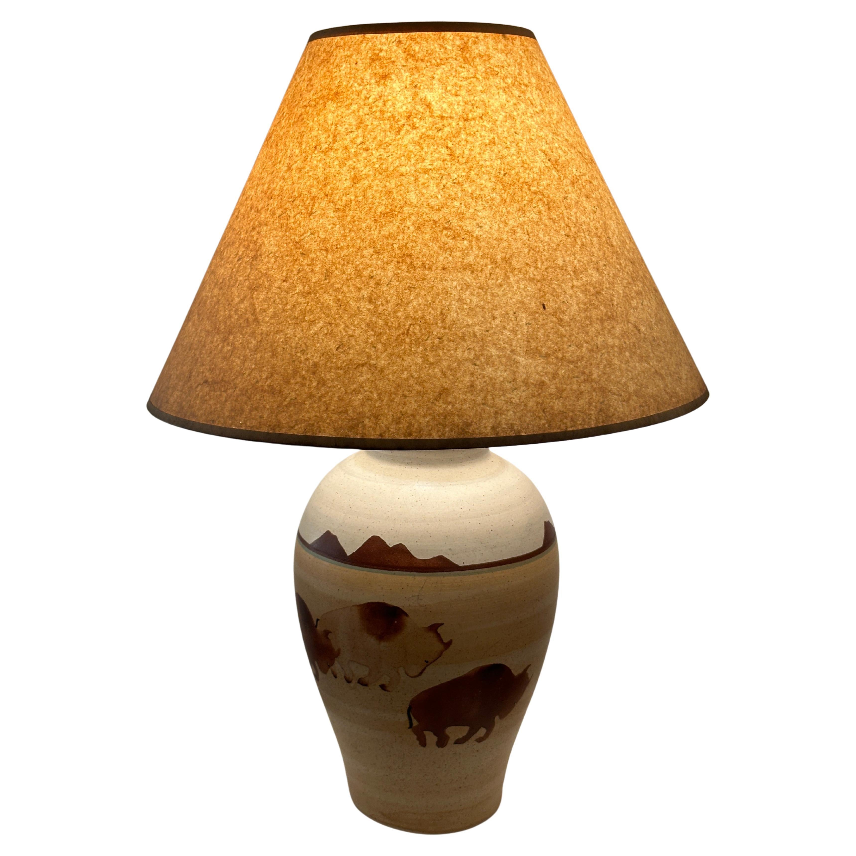 Mid-Century Buffalo Lamp For Sale
