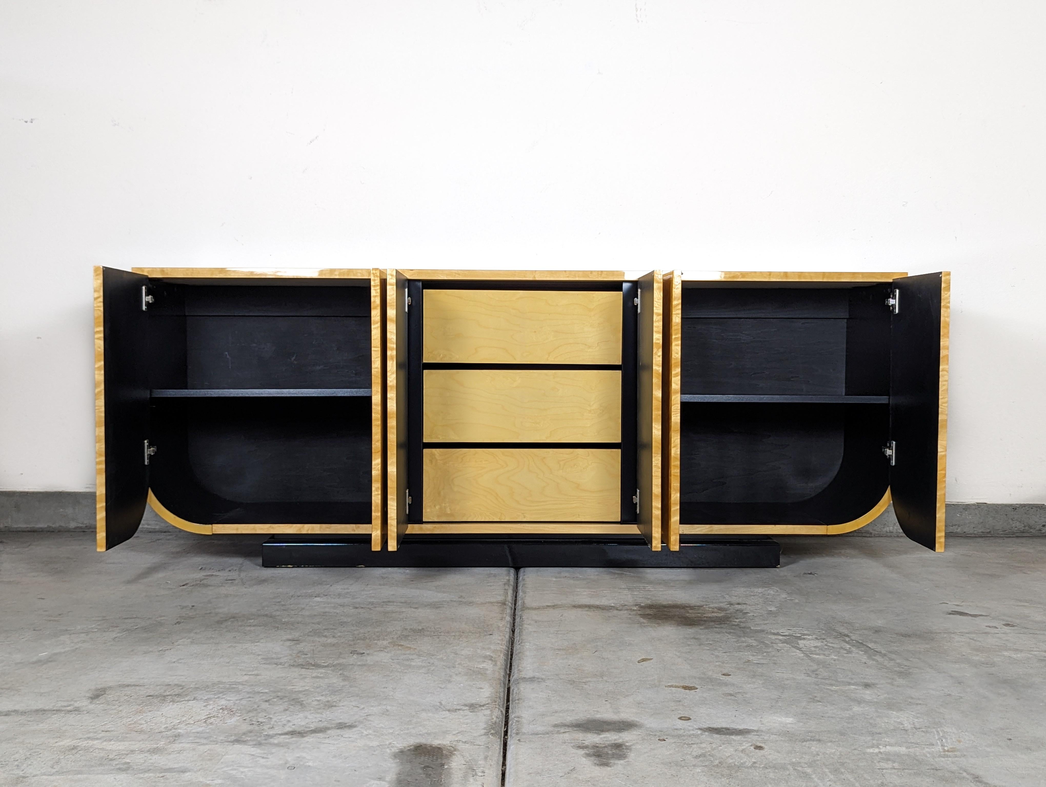 Mid Century Buffet by Pace with Lacquered Maple Finish, c1980s - Labeled For Sale 5