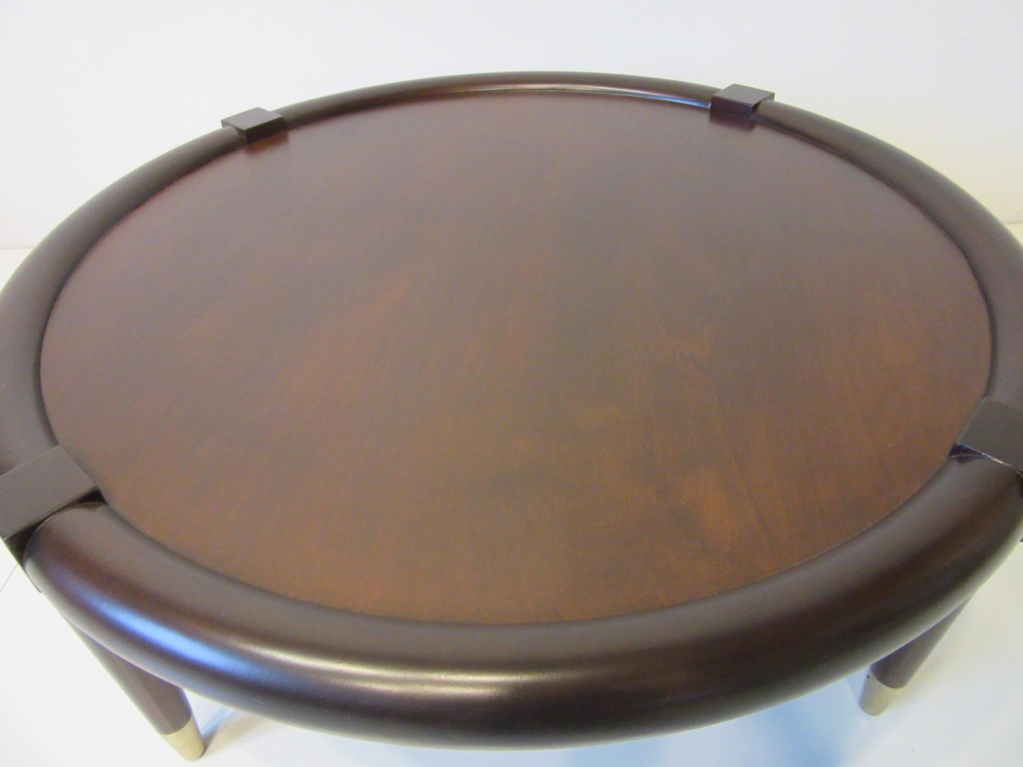 Midcentury Bull Nose Round Coffee Table 1