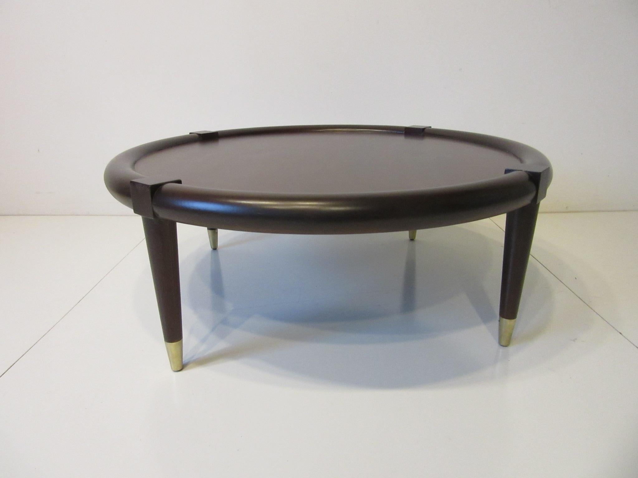 Midcentury Bull Nose Round Coffee Table 2