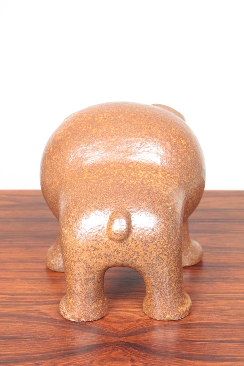 Scandinavian Modern Midcentury Bulldog Figurine by Lisa Larson, 1960s