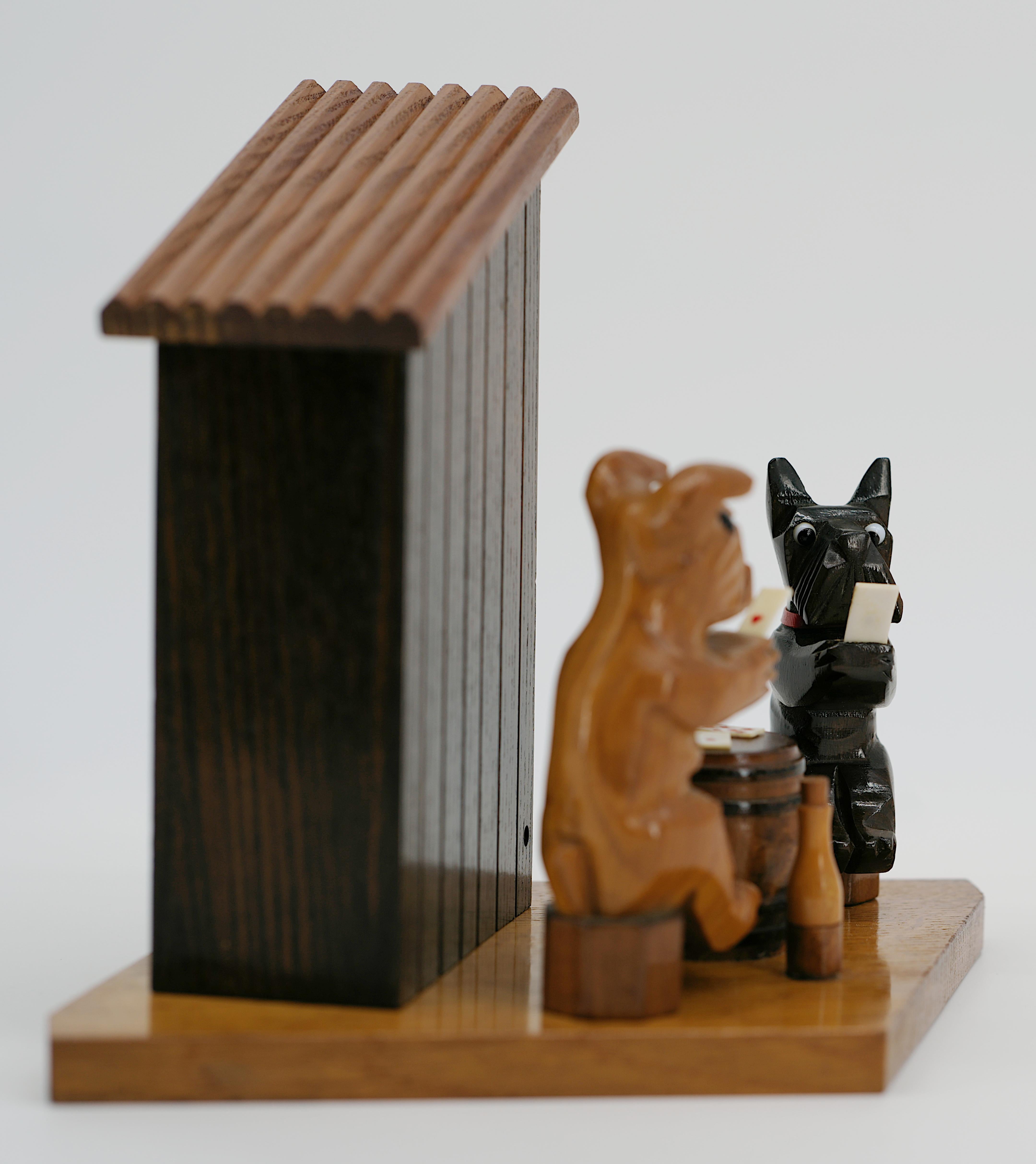 Mid-Century Bulldog & Scottish Terrier Cigarette Box, 1950s For Sale 1